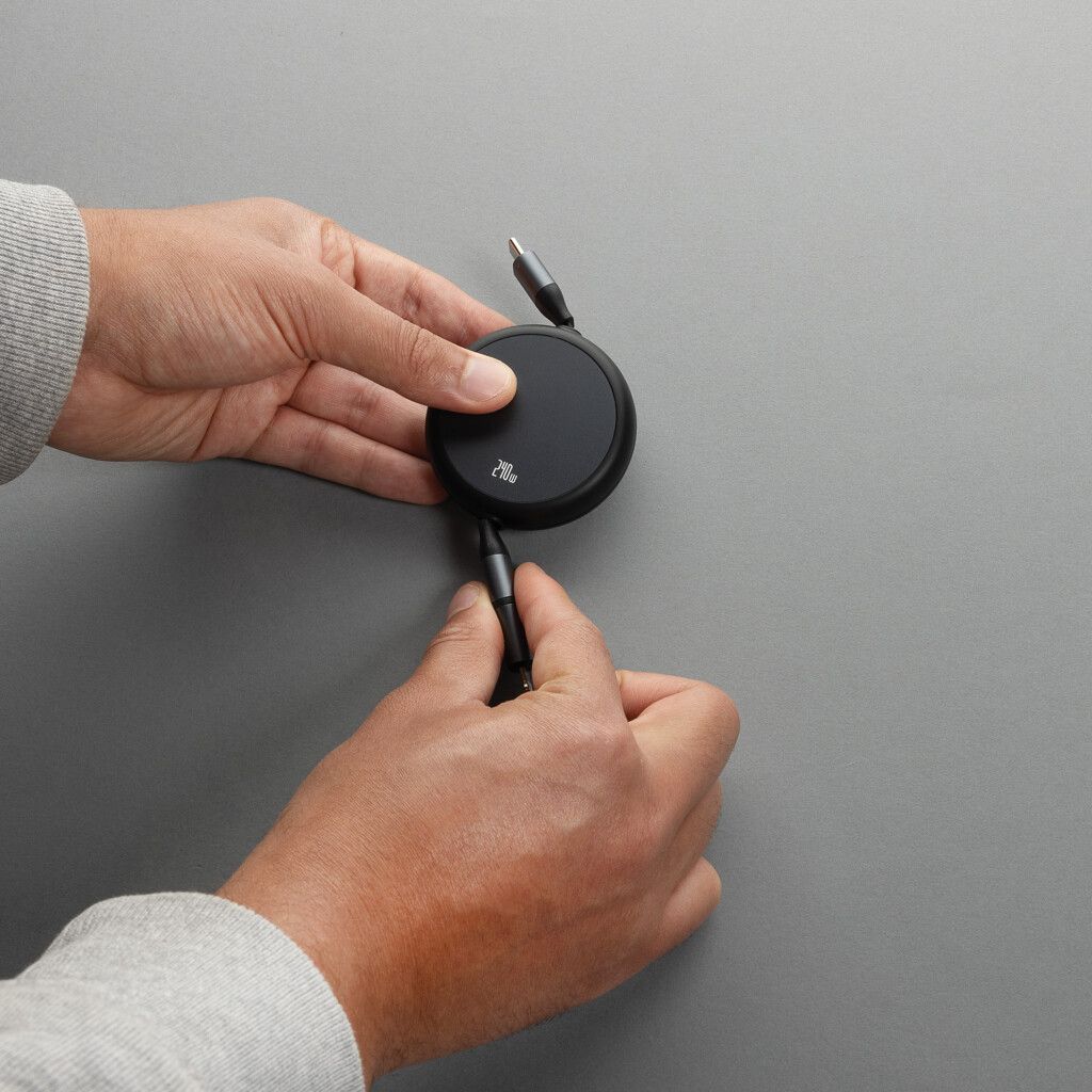 Terra ausziehbares 240W 2-in-1 Kabel aus RCS rec. Aluminium - schwarz-441