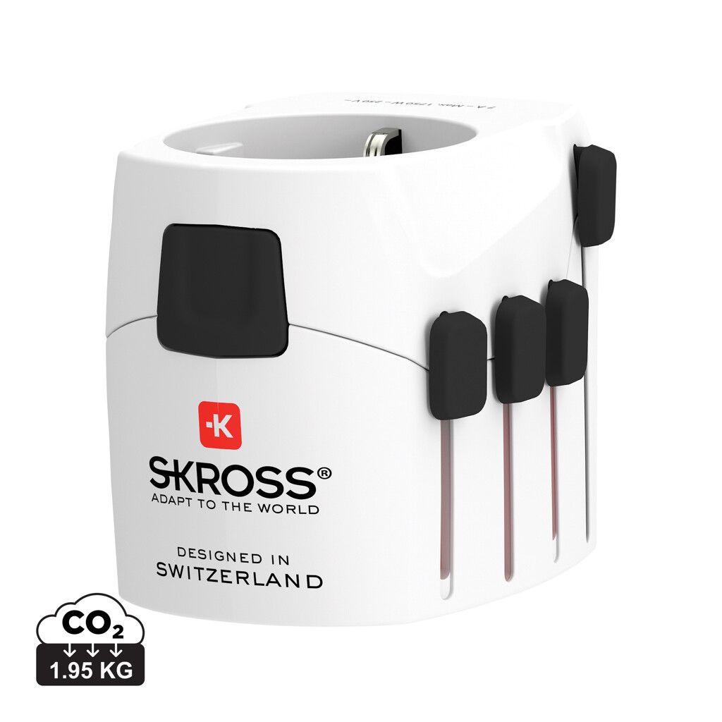 SKROSS Pro 3-Pole World Travel Adapter - weiß-244