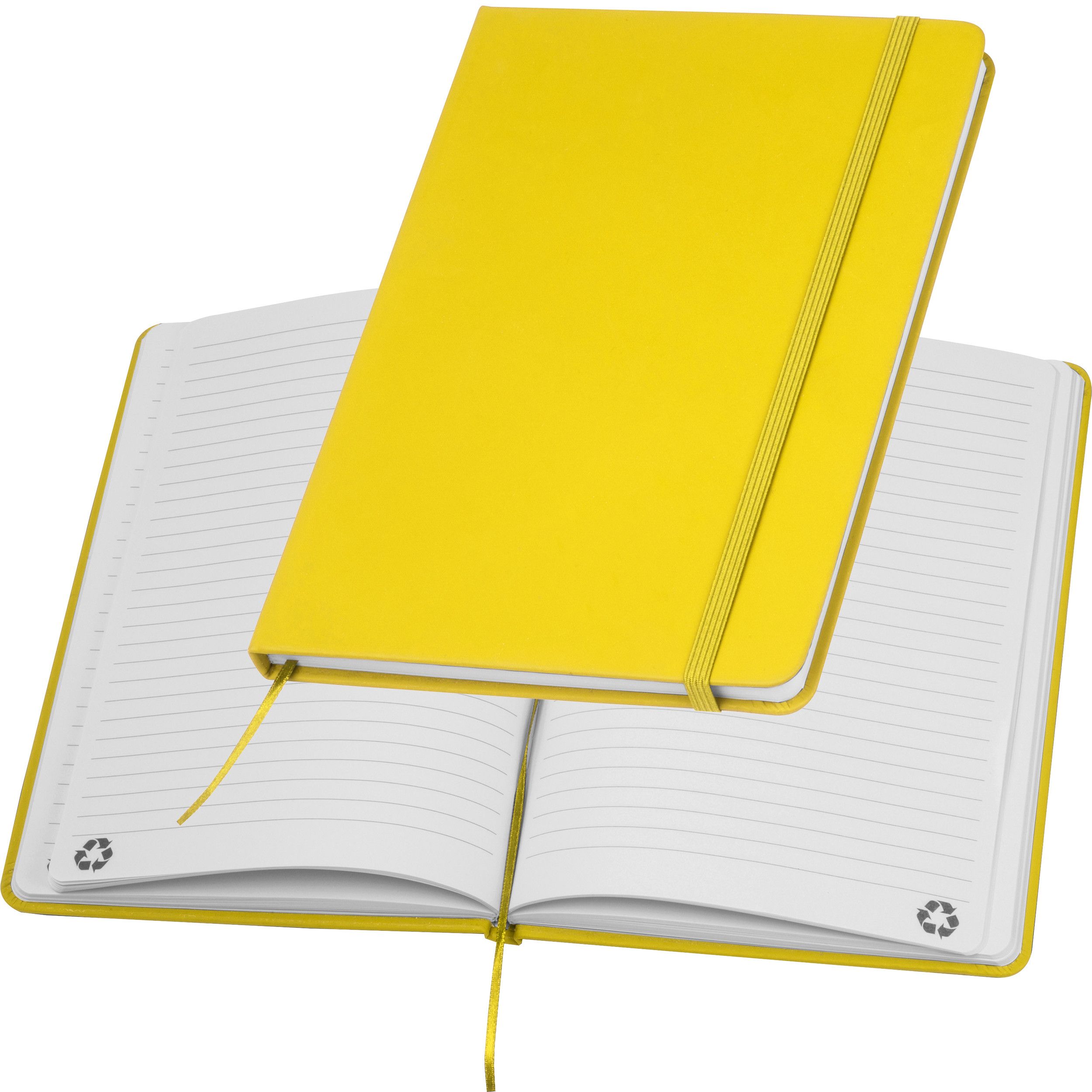 A5 Notizbuch aus Recyclingpapier  - gelb-483