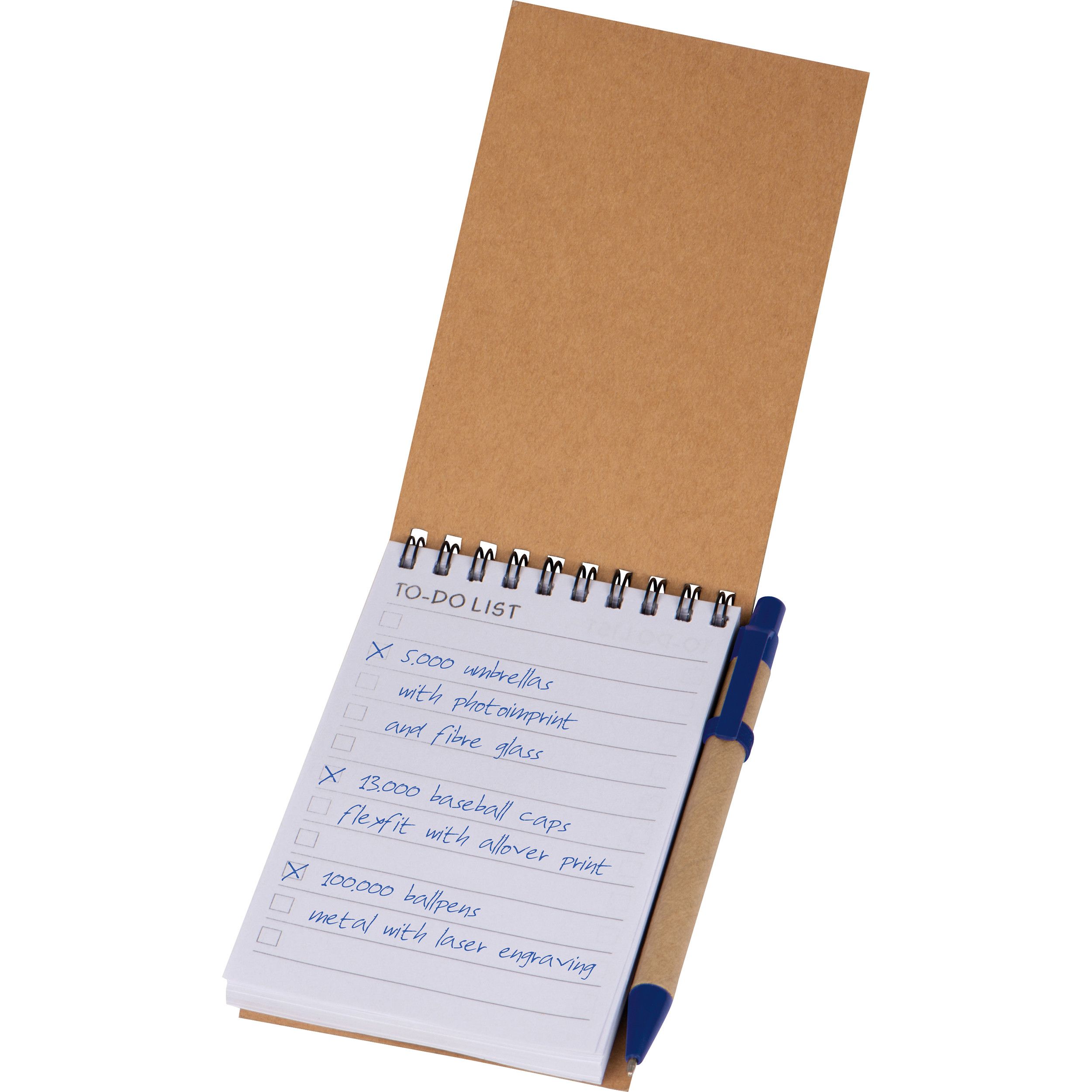 Ringbuch mit Kugelschreiber und "To do Liste" EUGENIO - blau-801