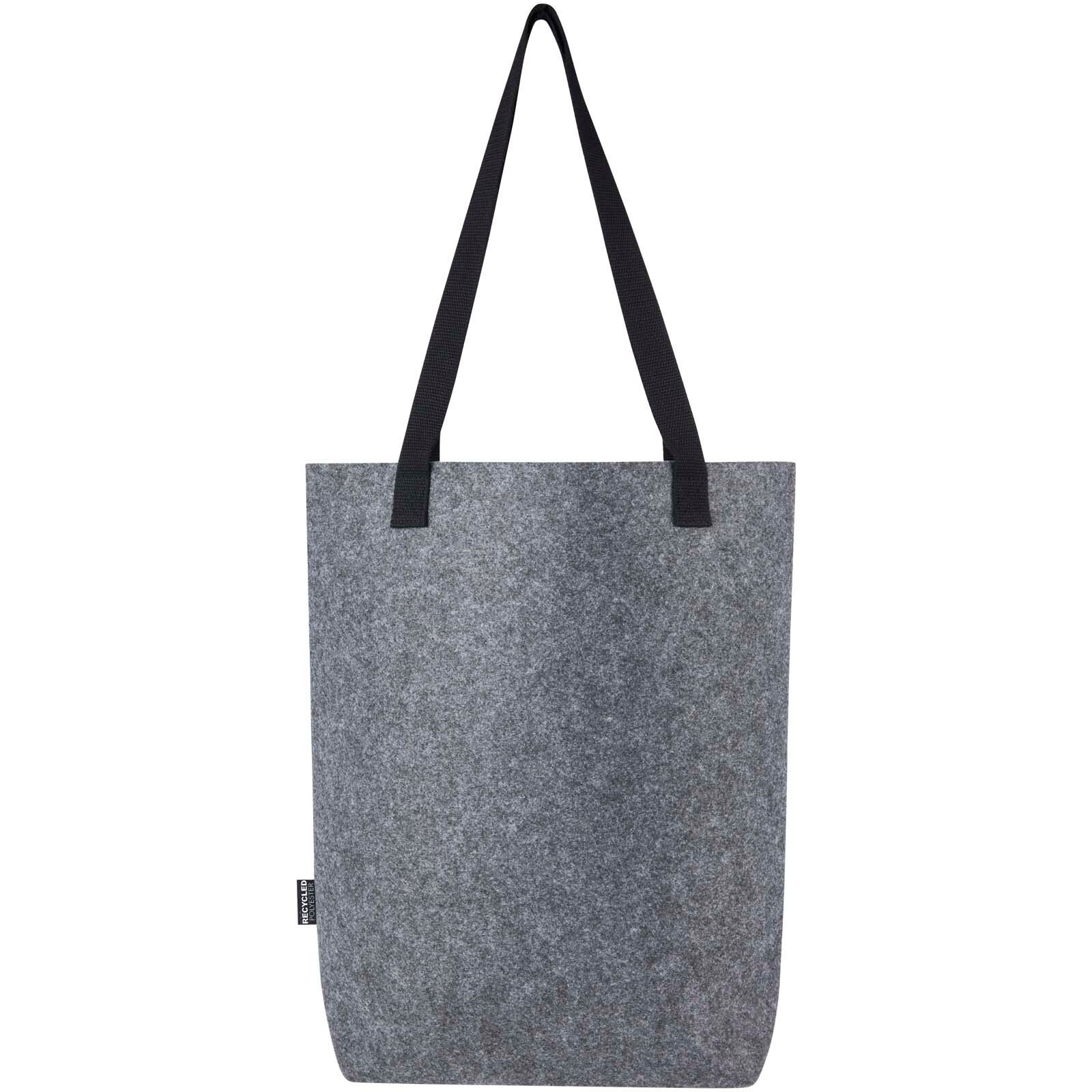 Felta Tragetasche aus GRS-recyceltem Filz mit breitem Boden 12 L - mittelgrau-305