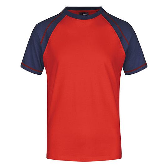 Men´s Raglan-T - red - navy-557