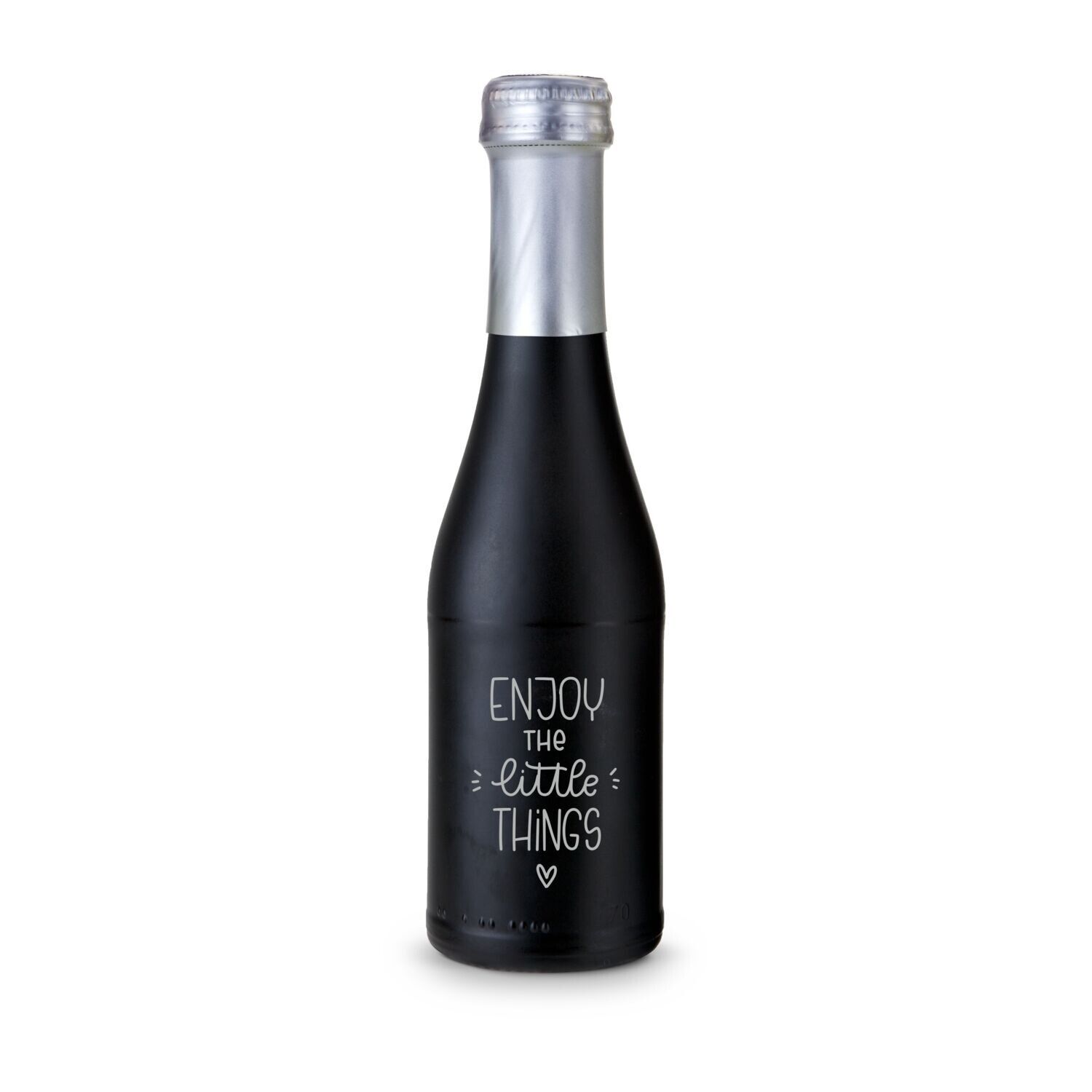 Promo Secco Piccolo - Flasche schwarz matt, 0,2 l - Kapselfarbe Silber-97