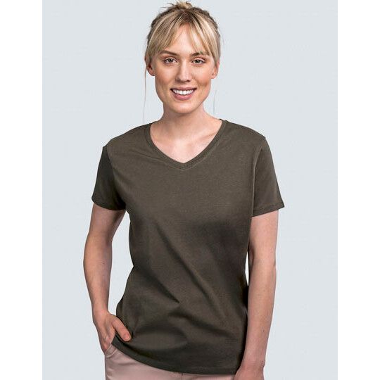 Women´s Luxury V-Neck Tees - olive-653