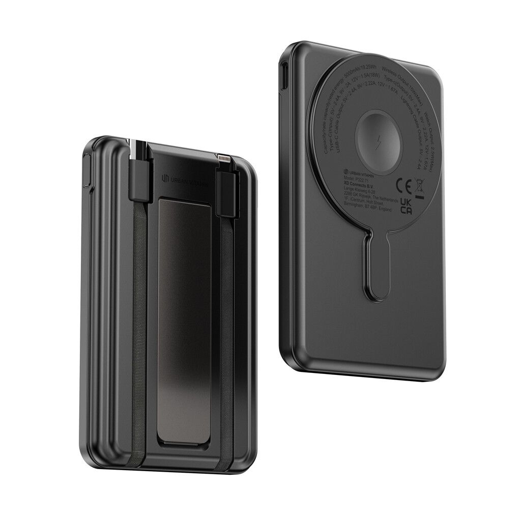 Urban Vitamin Redwood 5-in-1 5.000mAh 20W PD magn. Powerbank - schwarz-146