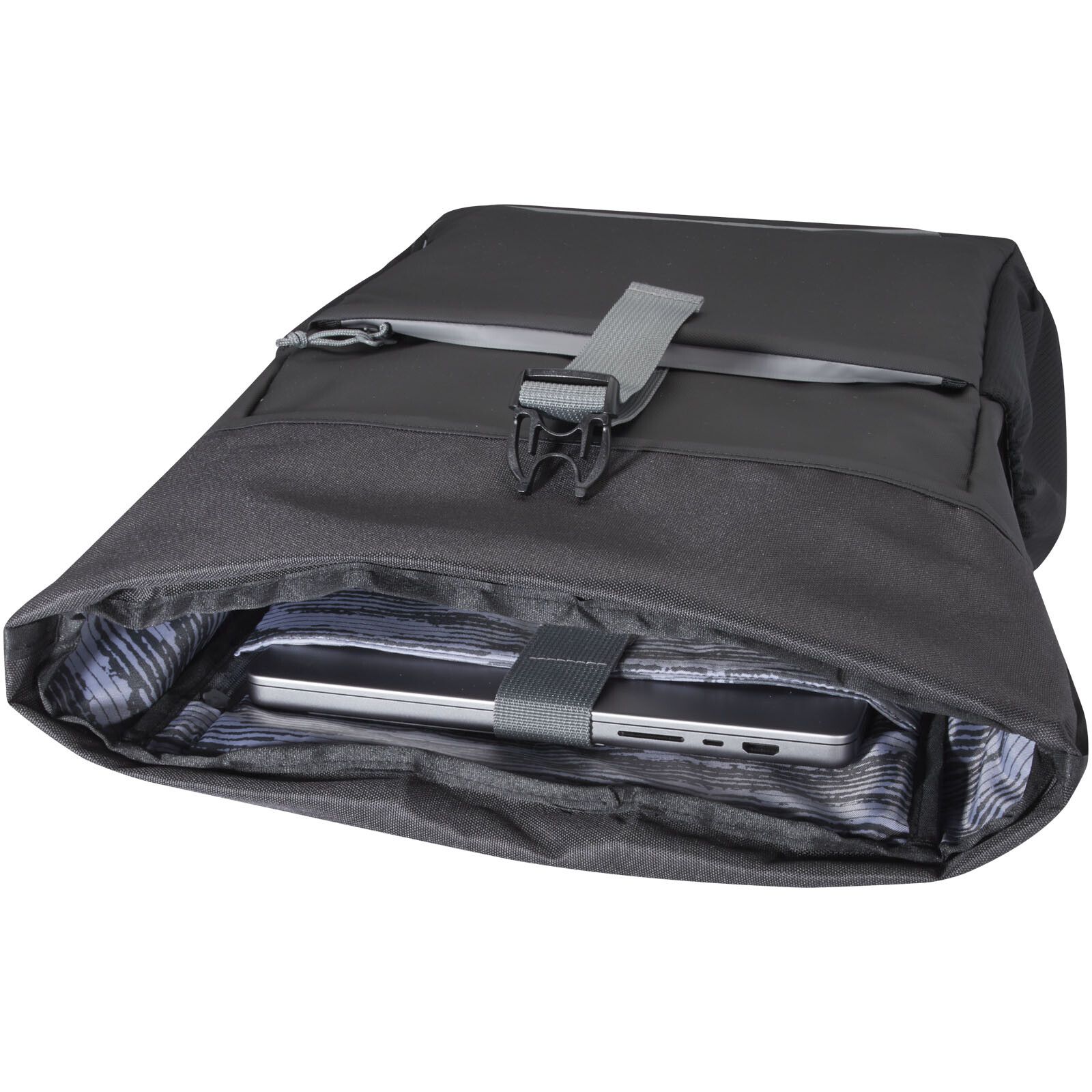 Aqua 15" wasserabweisende Fahrradtasche aus GRS Recyclingmaterial 20 L - schwarz-72