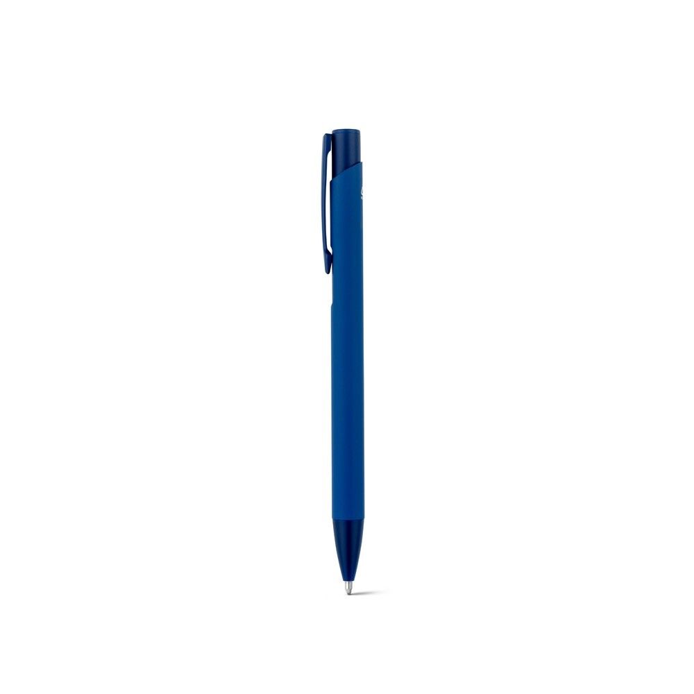 CLINT Kugelschreiber blau aus recyceltem Aluminium 100% rAL mit Gummi - blau-674