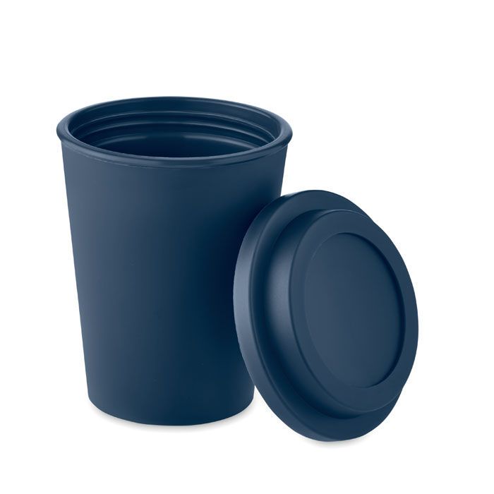 Doppelwandiger Becher PP 300ml SORA - marineblau-885