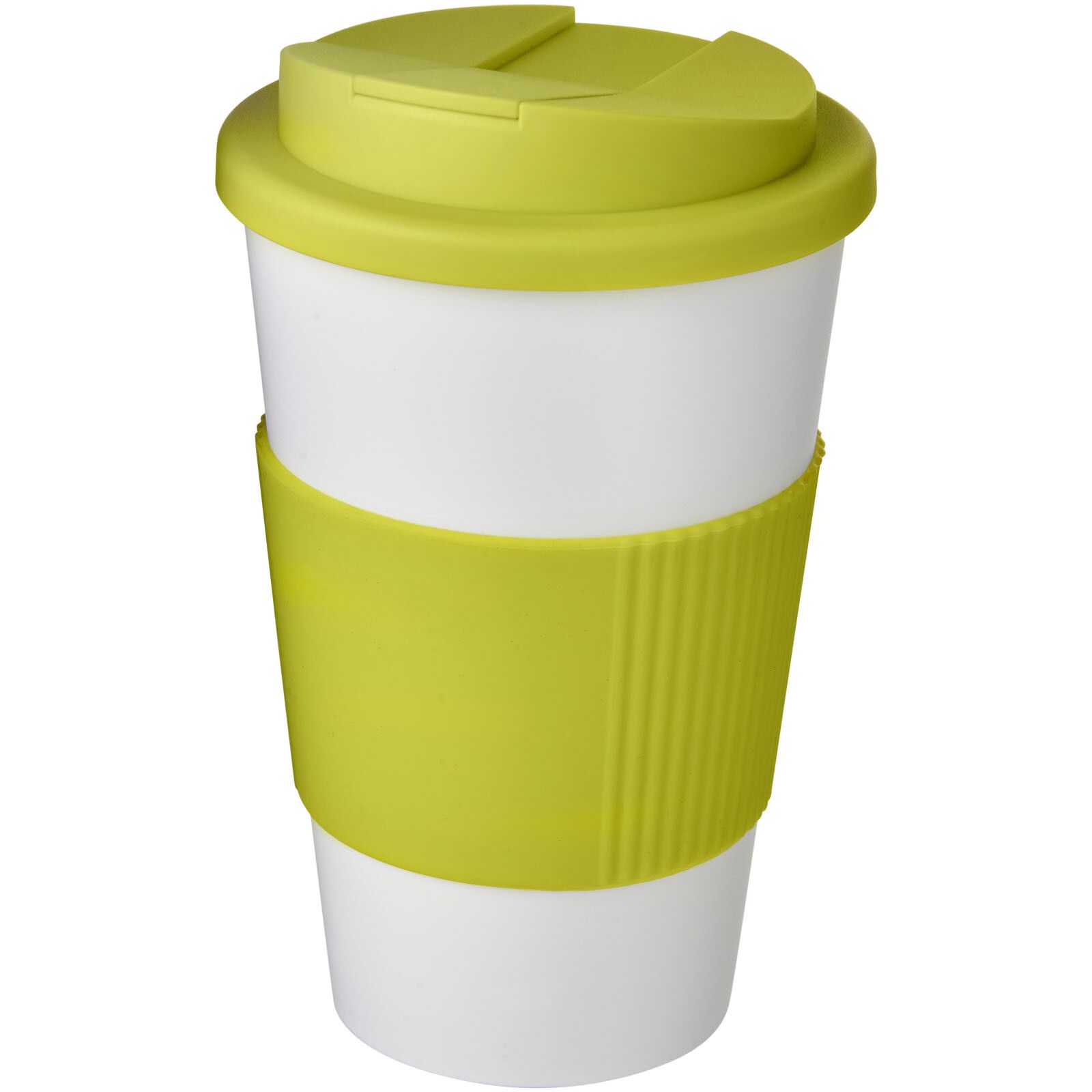 Americano 350 ml Isolierbecher mit Schutzring & auslaufsicherem Schraubverschluss - weiss -  limone-745