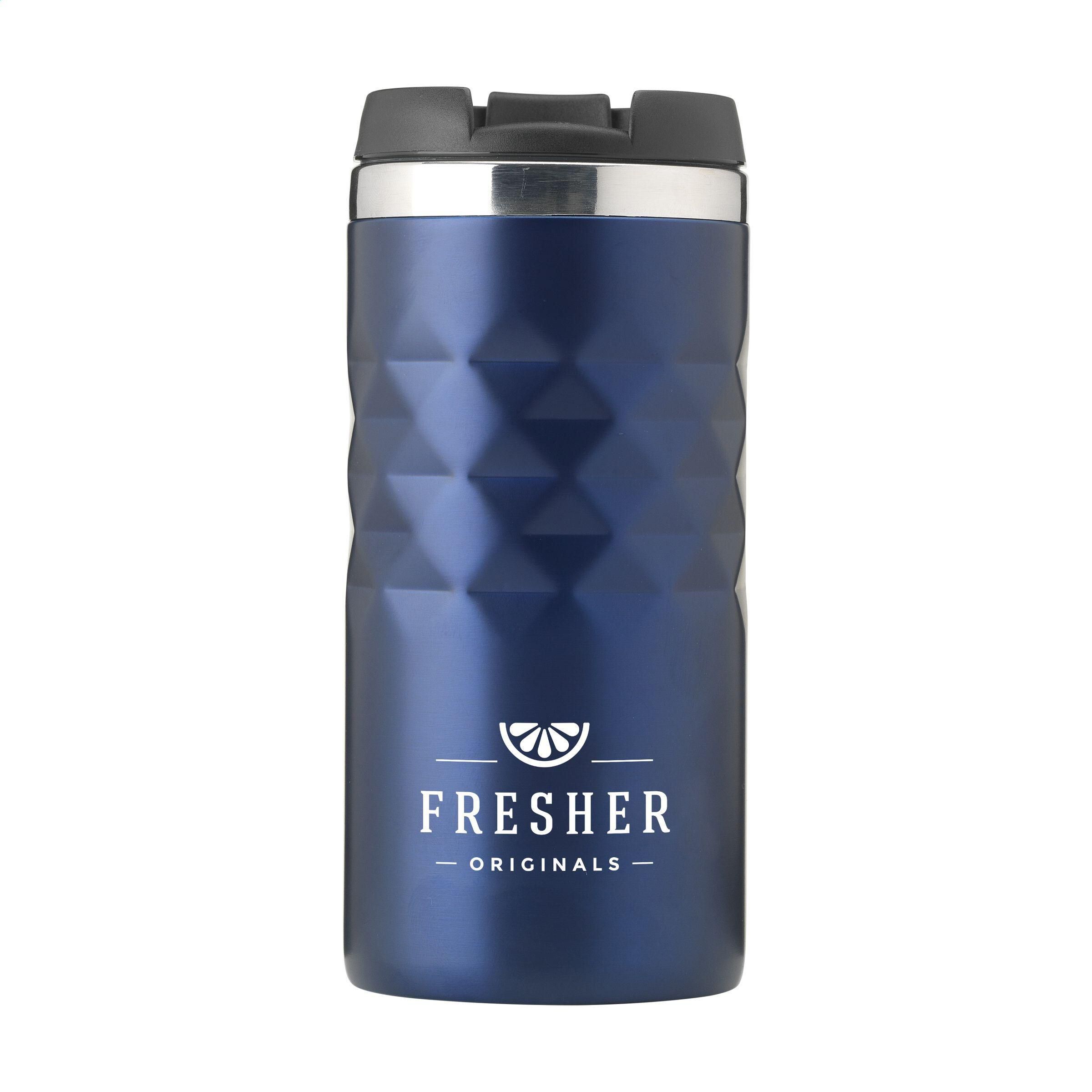 Geometric Mug RCS Recycled Steel 280 ml Thermobecher - blau-135