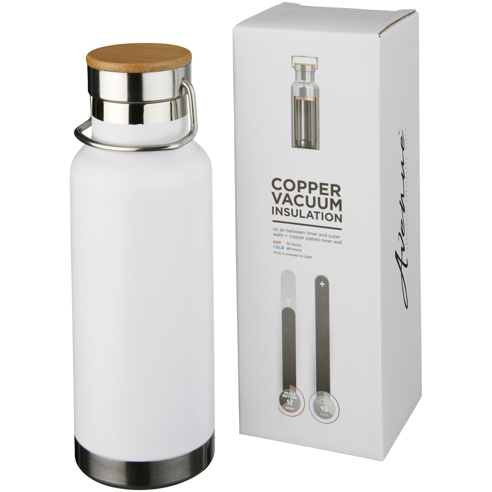 Thor 480 ml Kupfer-Vakuum Isolierflasche - weiss-590