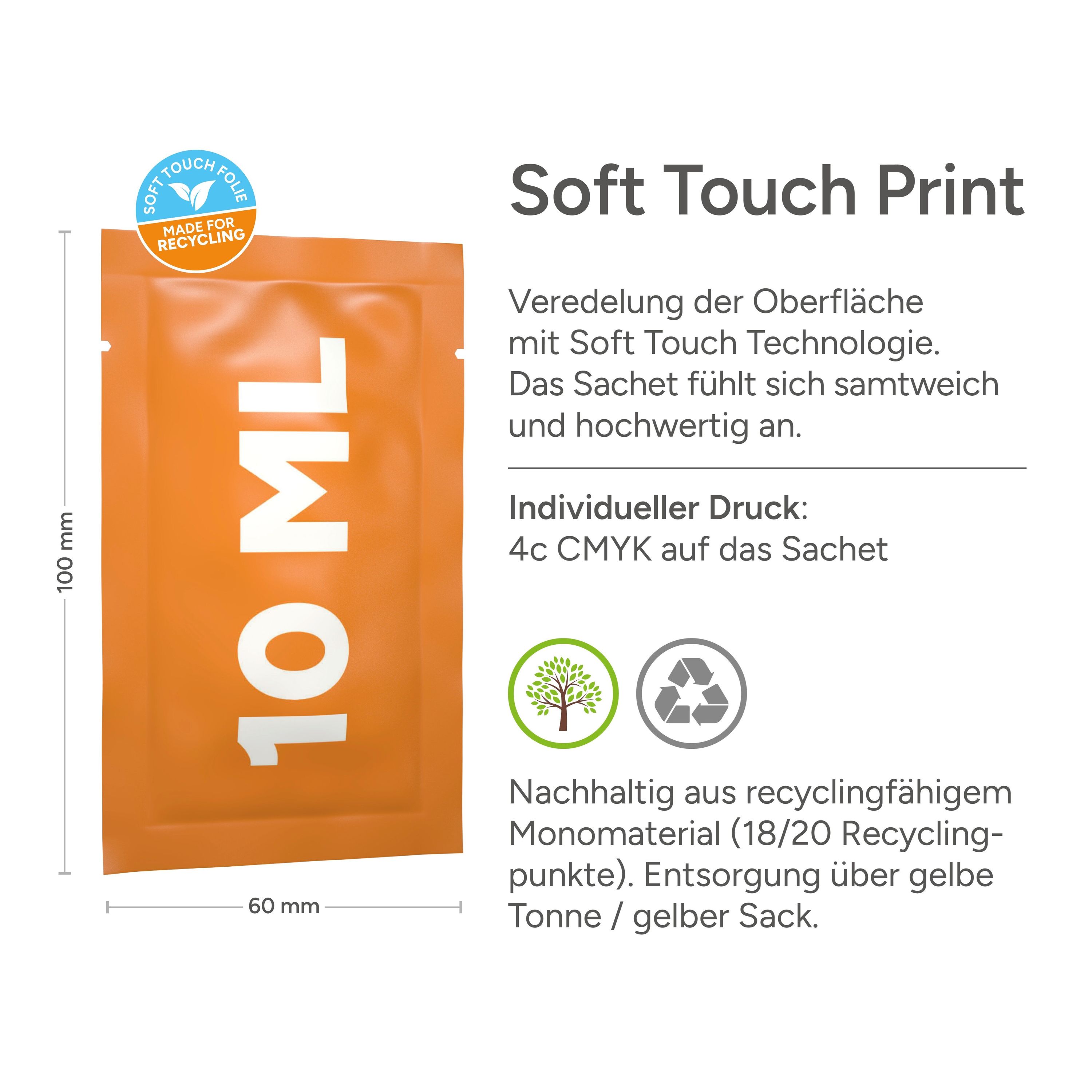 10 ml Sonnenmilch LSF 30 sensitiv (Sachet) Soft Touch Print-364