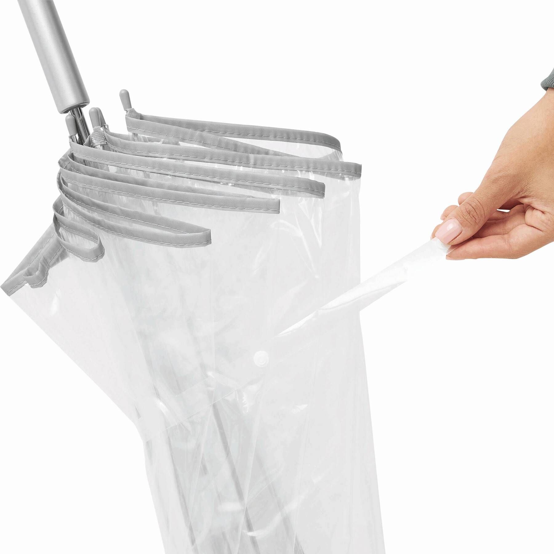 Glockenschirm BELLEVUE - silber - transparent-551