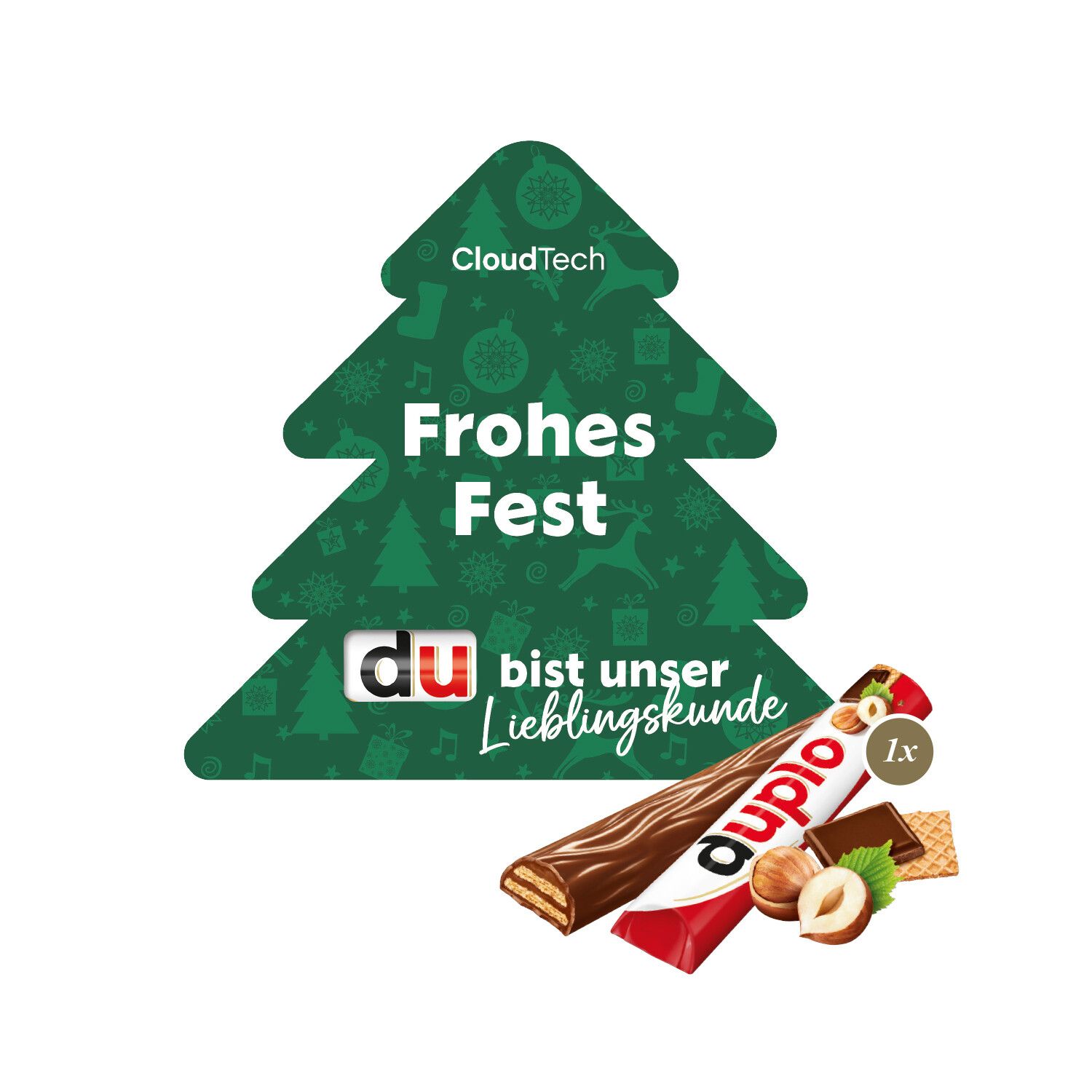 Werbekarte "Weihnachtsbaum" mit Duplo-731