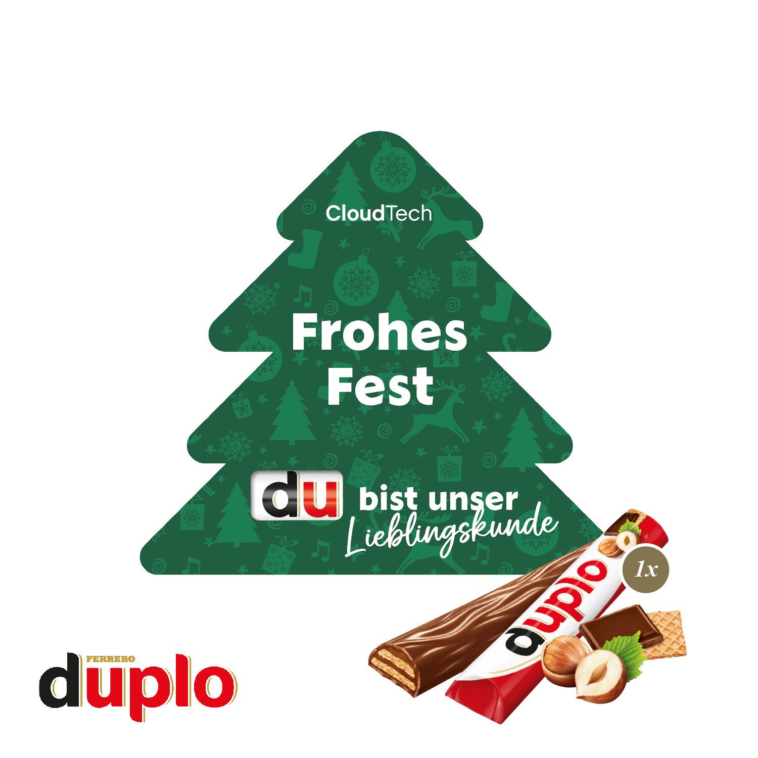 Werbekarte "Weihnachtsbaum" mit Duplo-731