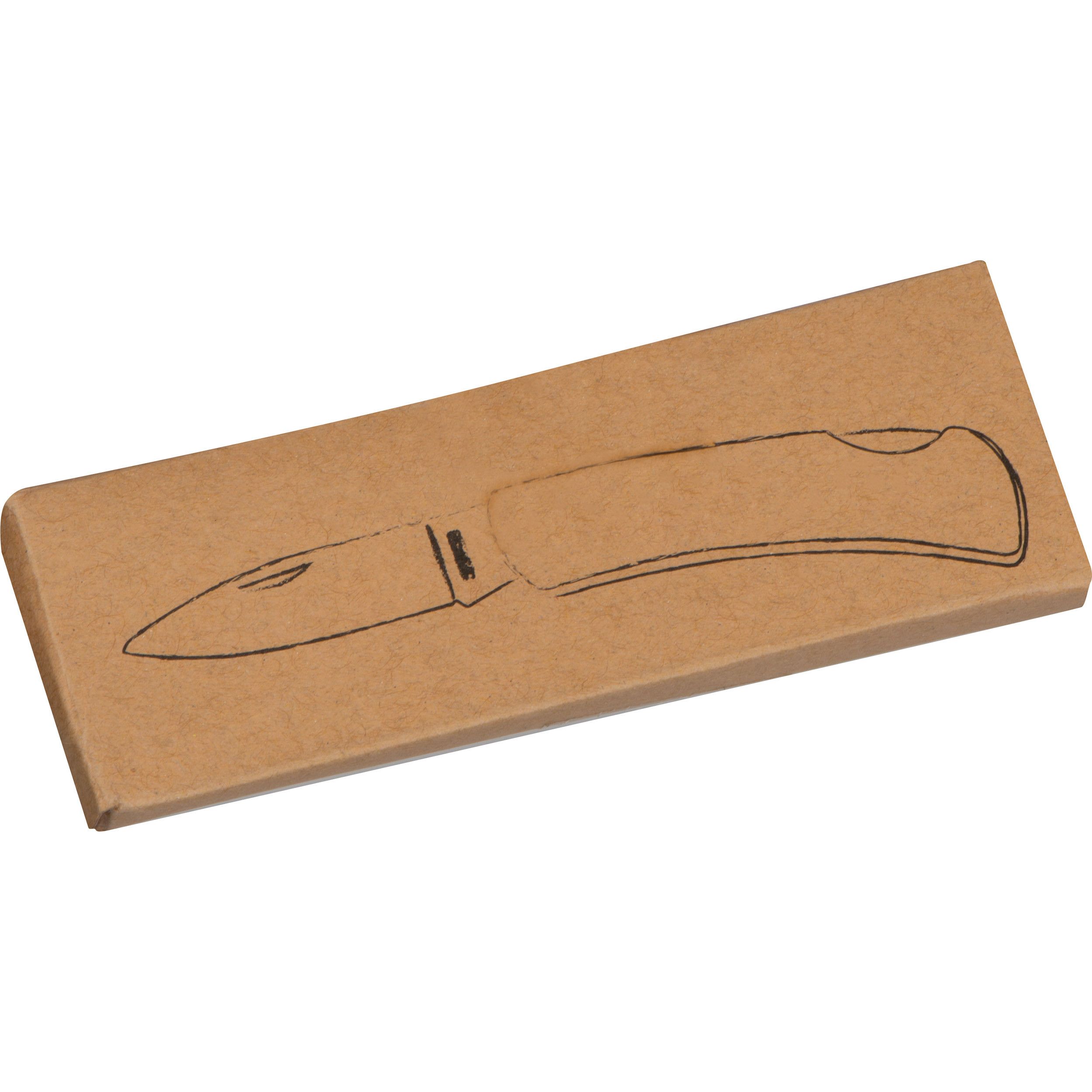 Taschenmesser aus Edelstahl mit Sicherheitsverschluß - silbergrau-854