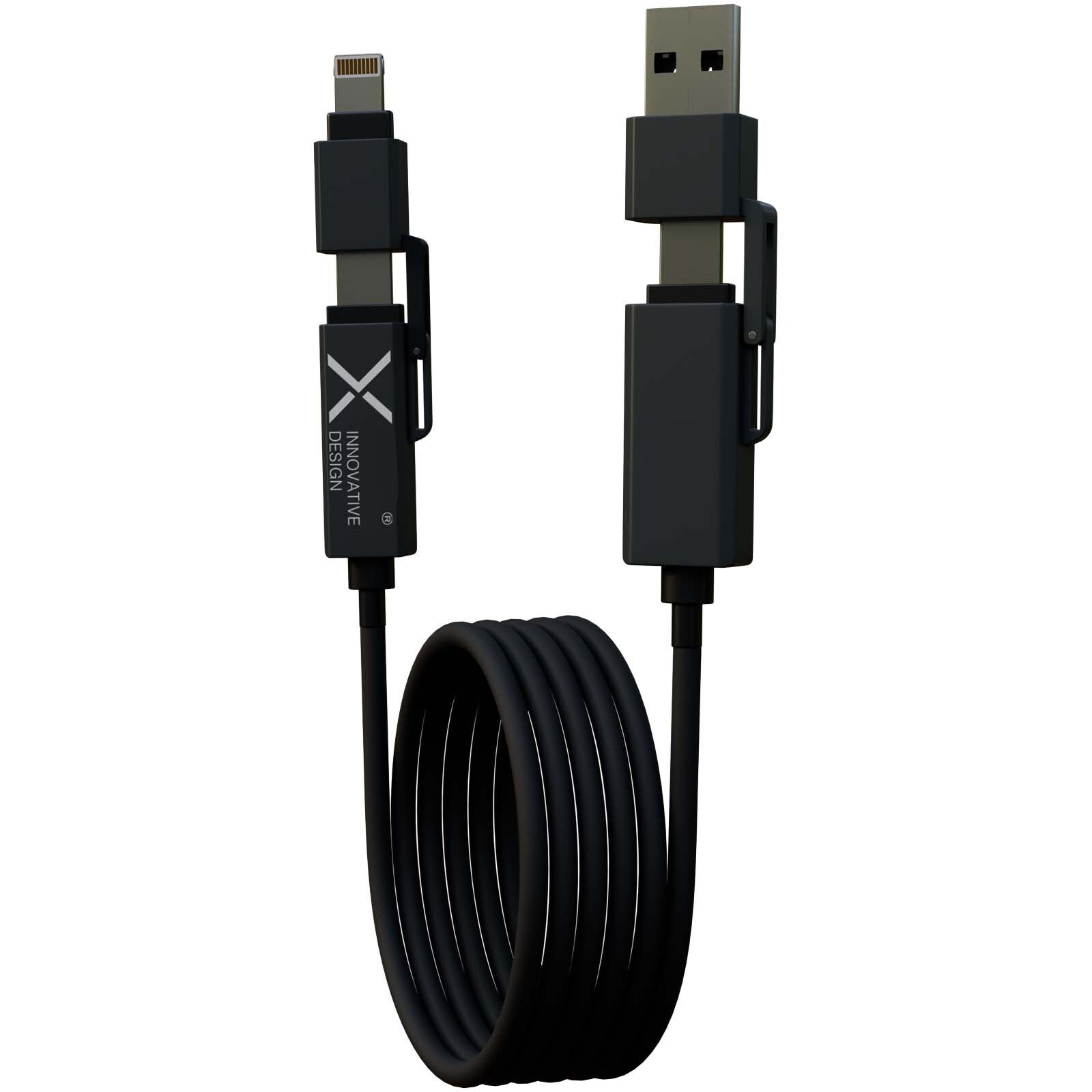 SCX.design C59 100 W magnetisches Silikon Ladekabel - schwarz-993