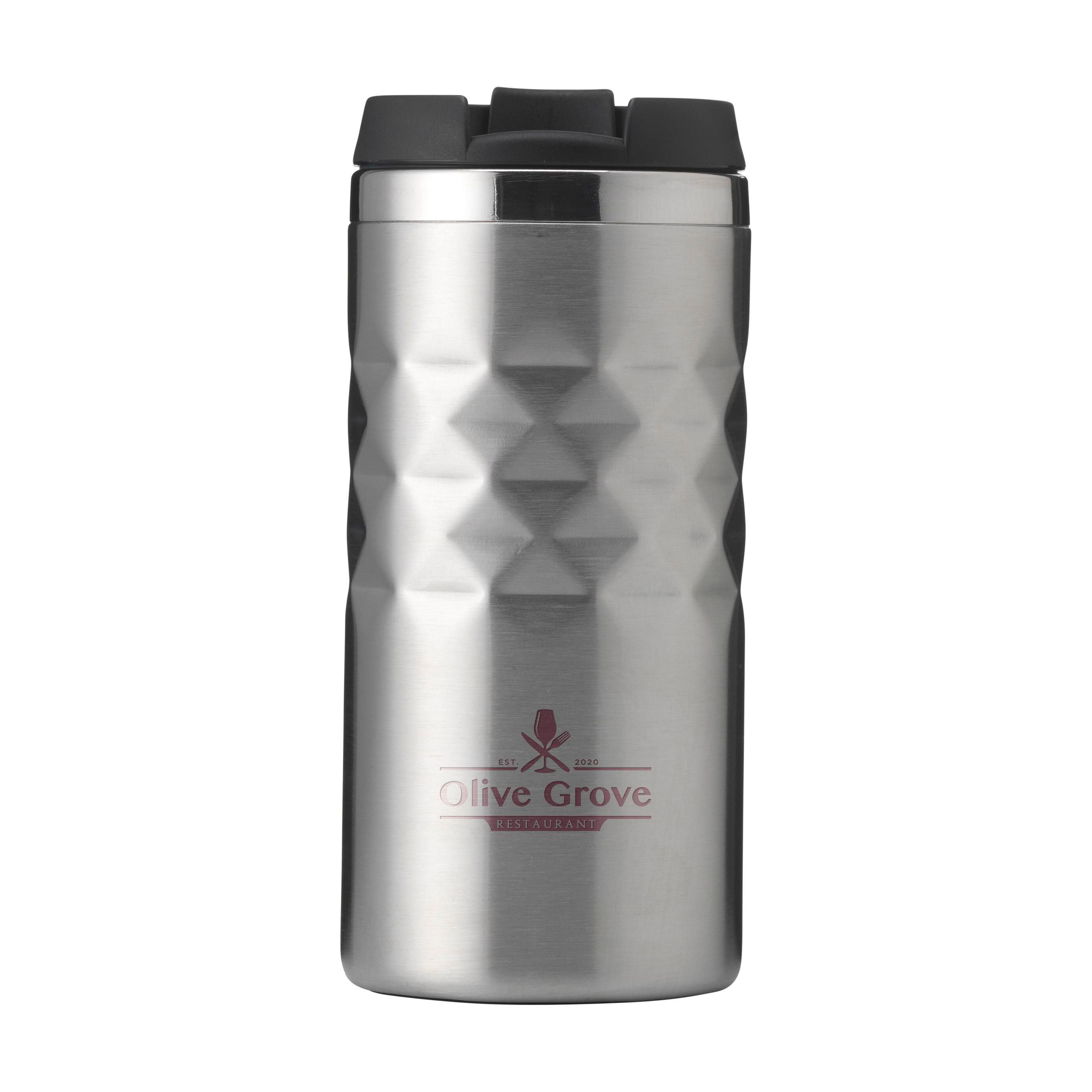 Geometric Mug RCS Recycled Steel 280 ml Thermobecher - silber-374