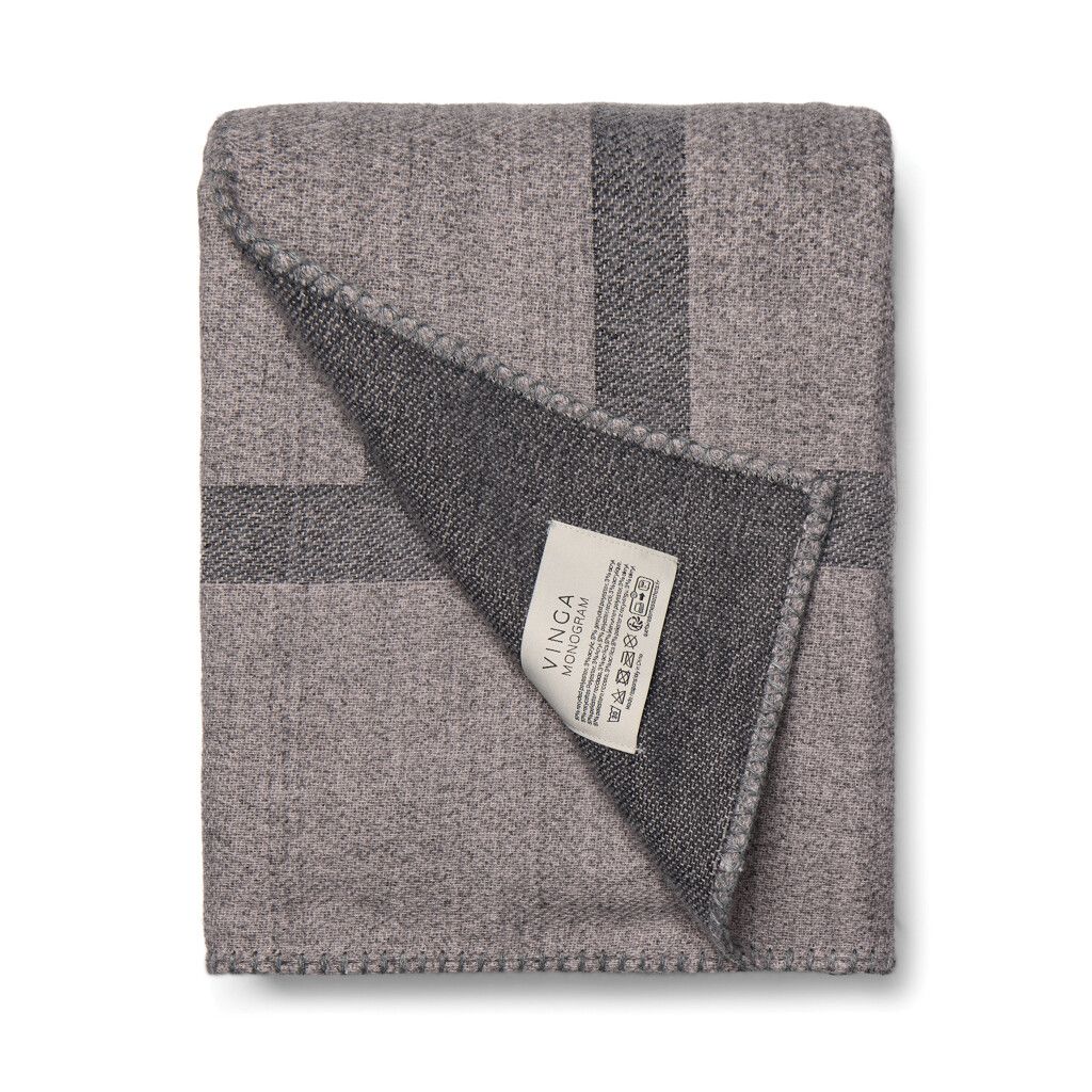 VINGA Monogram GRS Decke - grau-691