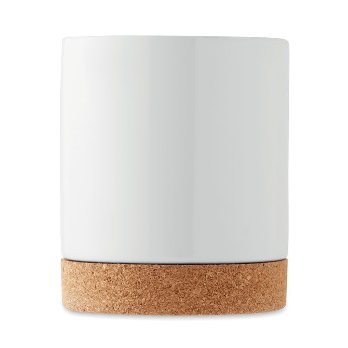Keramikbecher Subli mit Kork 280 ml KAROO SUBLIM - weiß-262