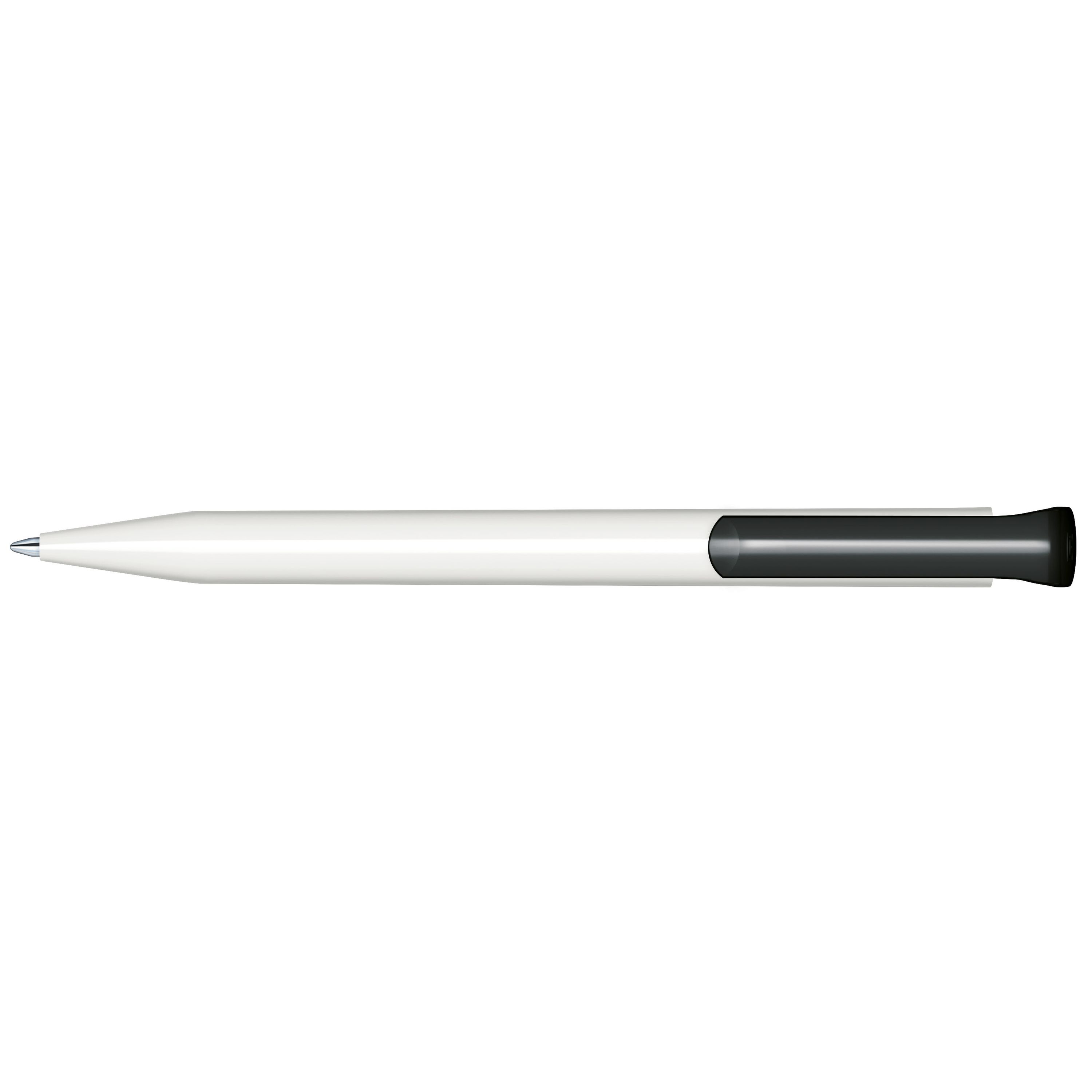Super Hit Polished Basic Druckkugelschreiber - weiß - schwarz-747