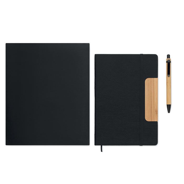 DIN A5 RPET Notizbuch-Set NOTEMIX - schwarz-819