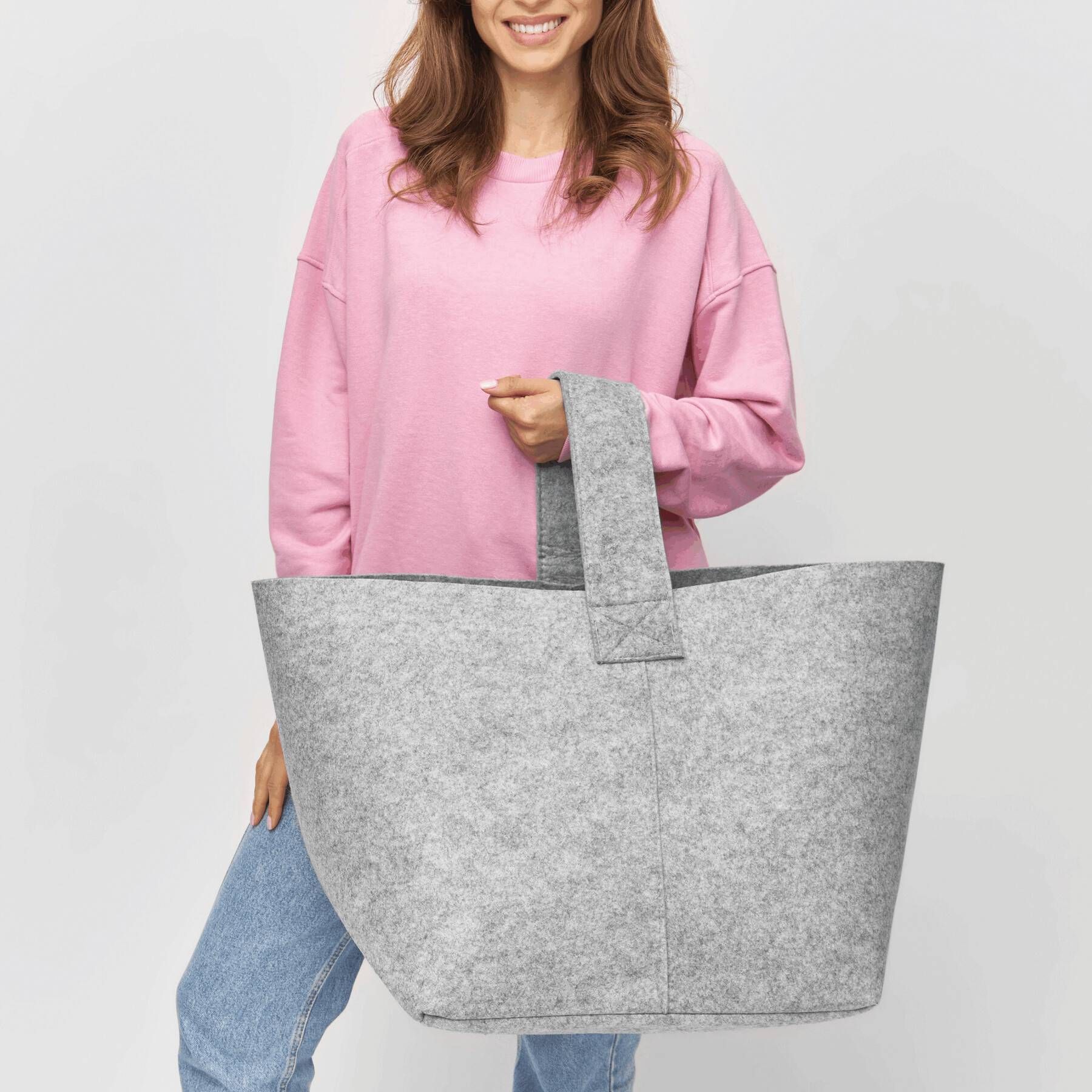 Kaminholz-Tasche COSY - grau-517