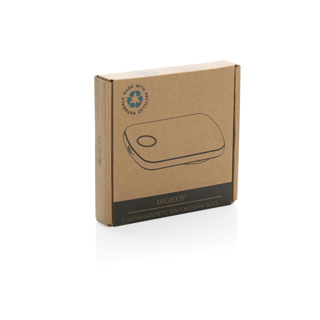 MagBoost 5.000mAh magnetische Powerbank aus RCS rec. Plastik - schwarz-173