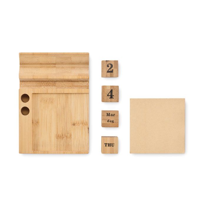 Tischkalender Bambus BOOTOP - holz-64
