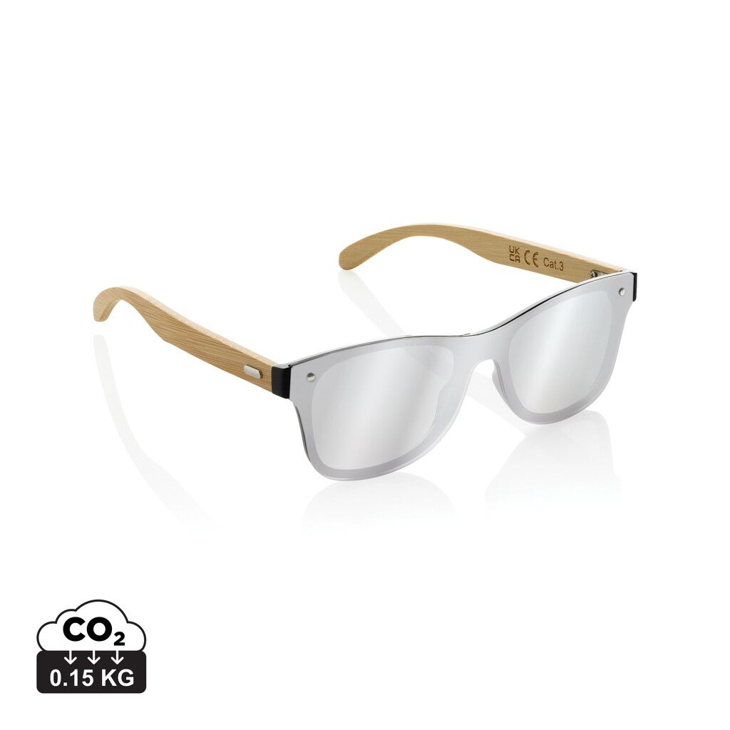 Prism Sonnenbrille aus RCS rec. Kunststoff mit Bambusbügeln - braun-853