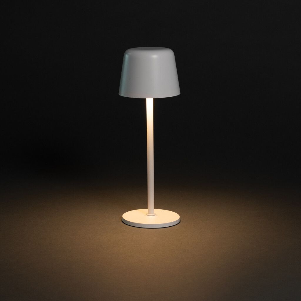 Zenic USB Tischleuchte aus RCS recyceltem Kunststoff - weiß-940