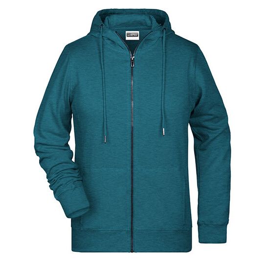 Ladies´ Zip-Hoody - petrol melange-998