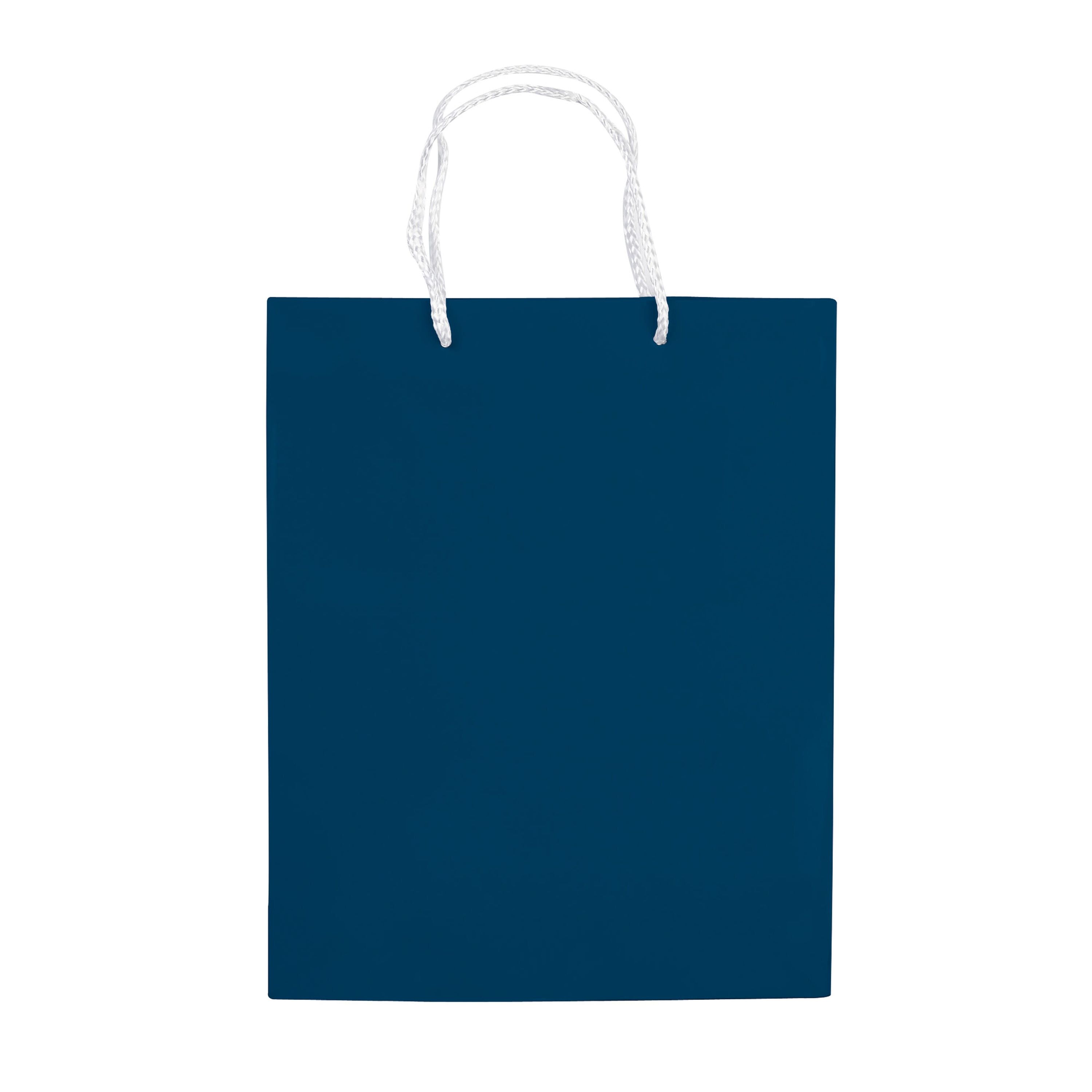 Laminierte Papiertasche, mittel - dunkelblau-880