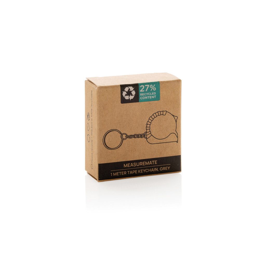 MeasureMate 1m Schlüsselband aus RCS recyceltem ABS - grau-99