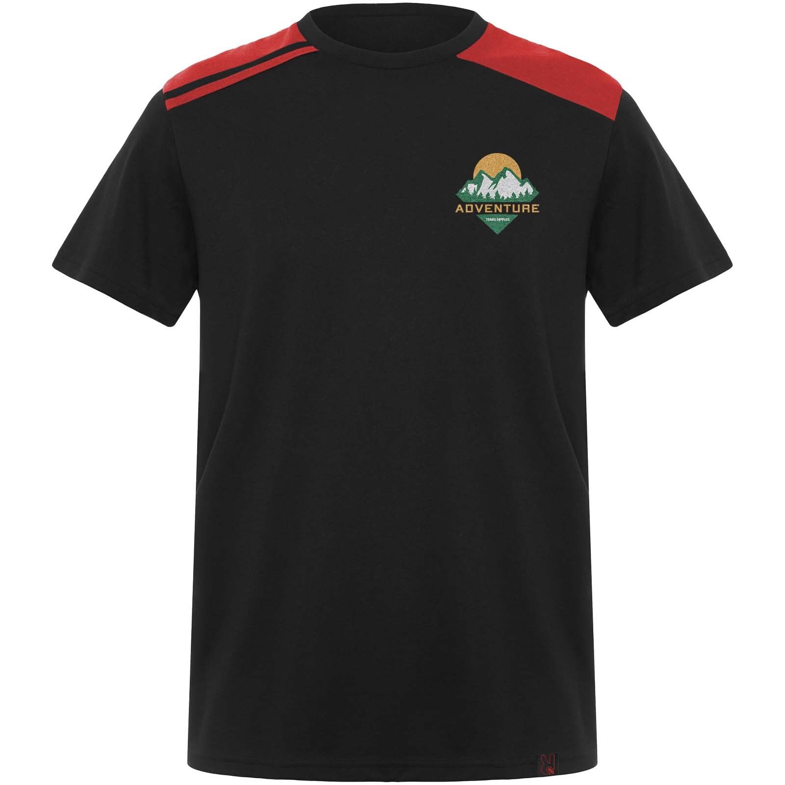 Expedition Kurzärmeliges T-Shirt für Herren, 160 g/m2 - schwarz -  rot-770
