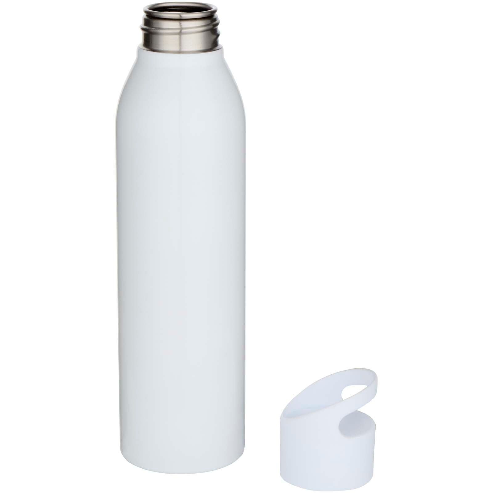 Sky 650 ml RCS-zertifizierte, einwandige Trinkflasche aus recyceltem Edelstahl - weiss-908