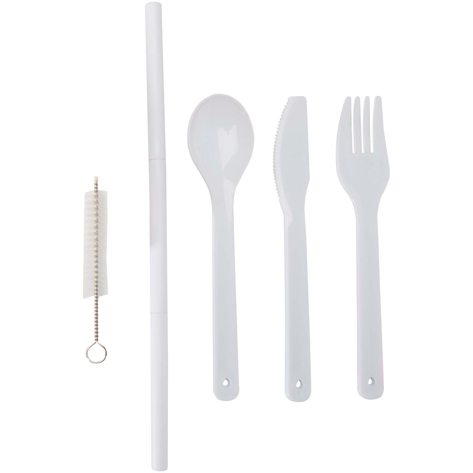Runa Besteckset mit Bambusdeckel - hellrosa-694