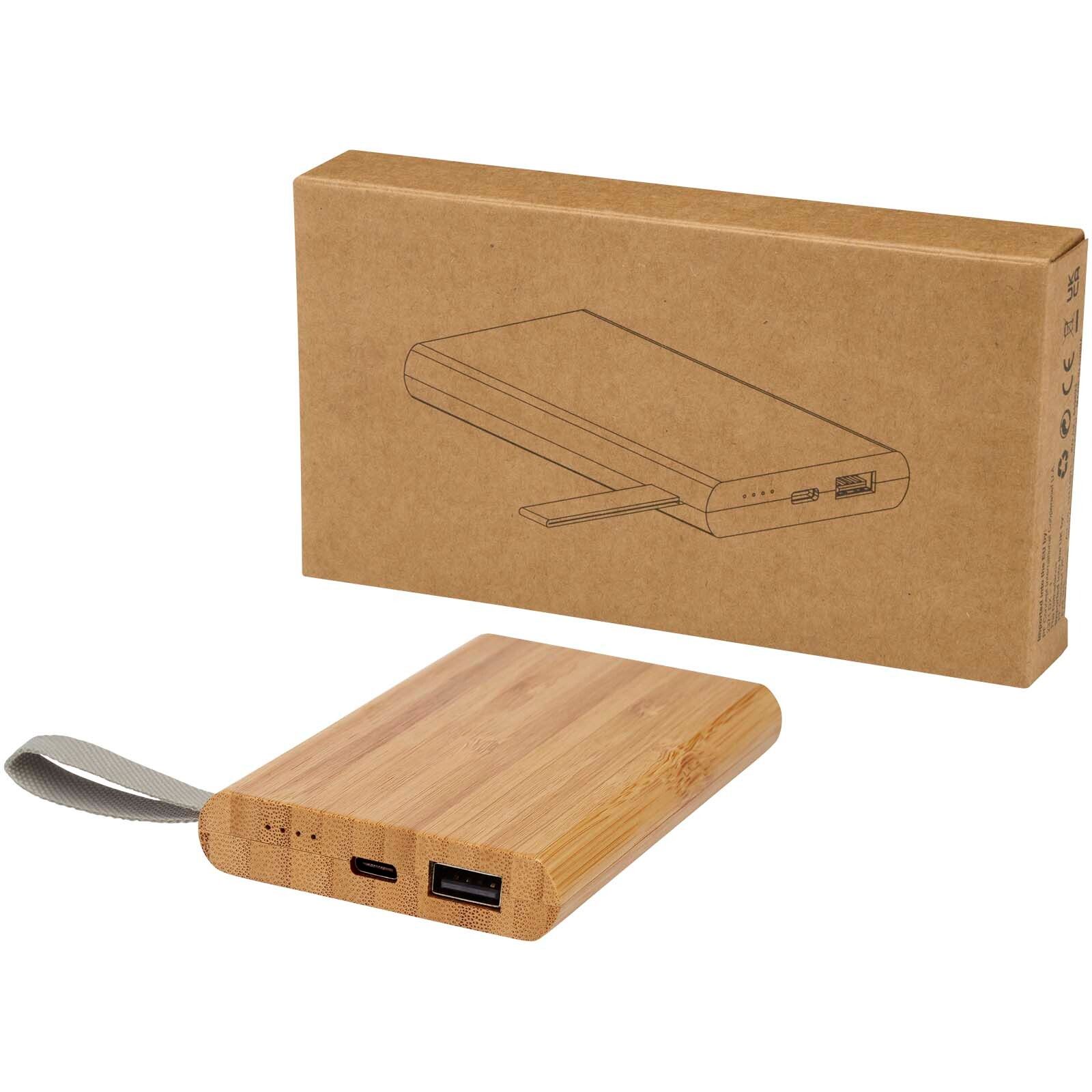 Tulda 5000 mAh Powerbank aus Bambus - natur-610