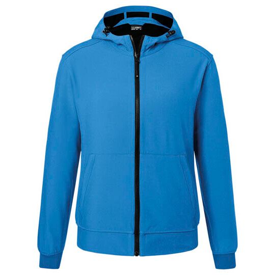 Men´s Hooded Softshell Jacket - blue - black-138