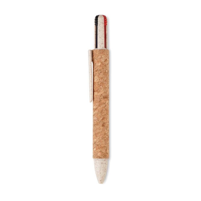 4-Farb-Kugelschreiber Kork ARBOCHO - beige-959