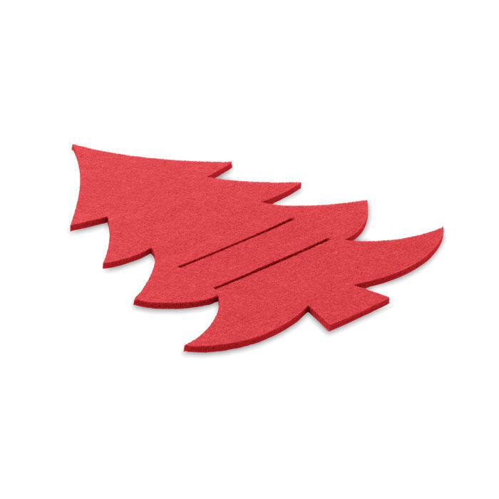 Besteckhalter-Set RPET-Filz TREESGUARD - rot-790