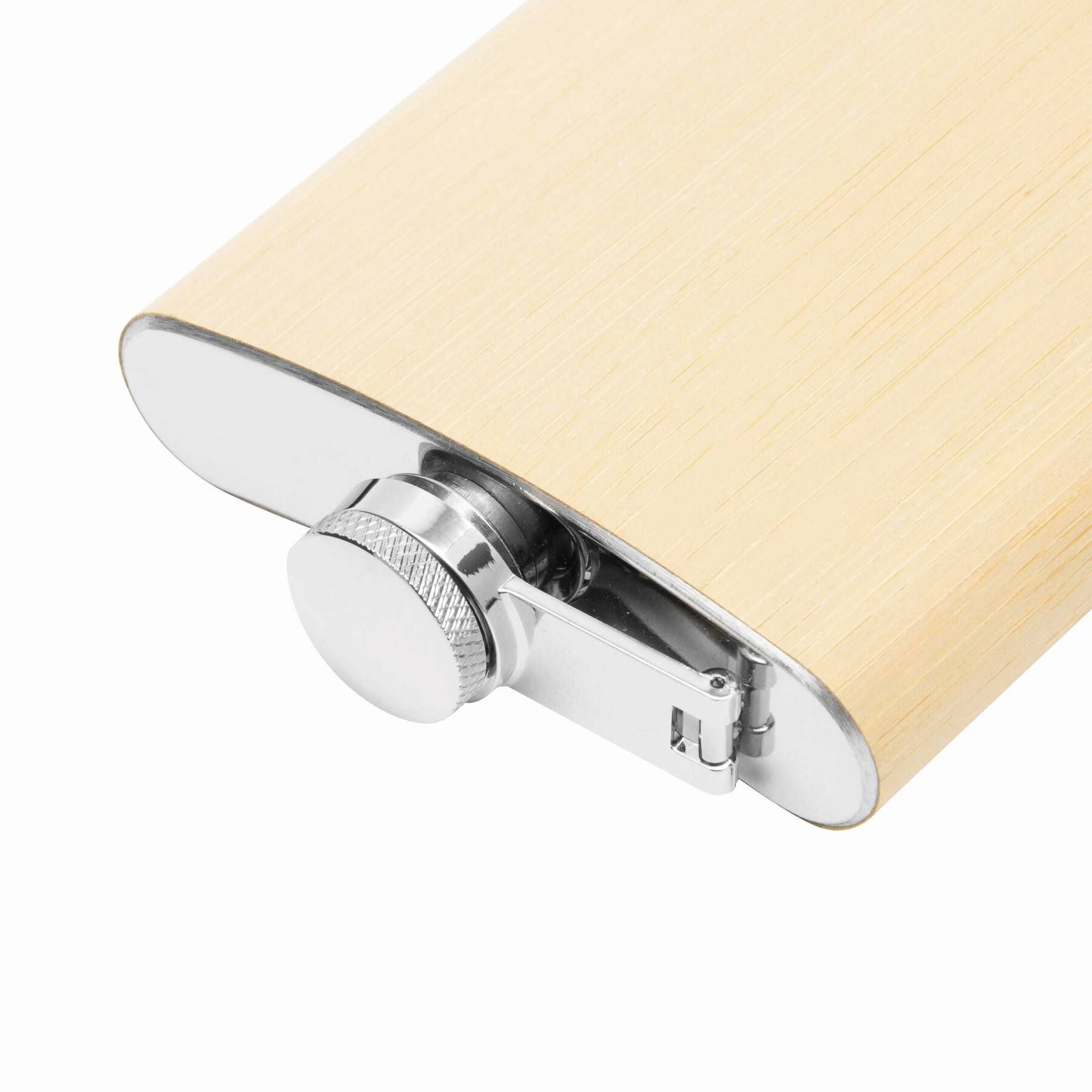 Flachmann BAMBOO STYLE - braun - silber-644