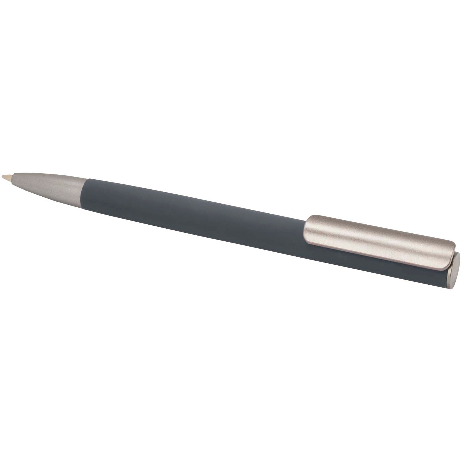 Ziguur Kugelschreiber aus recyceltem Aluminium (blaue Mine) - storm grey-643