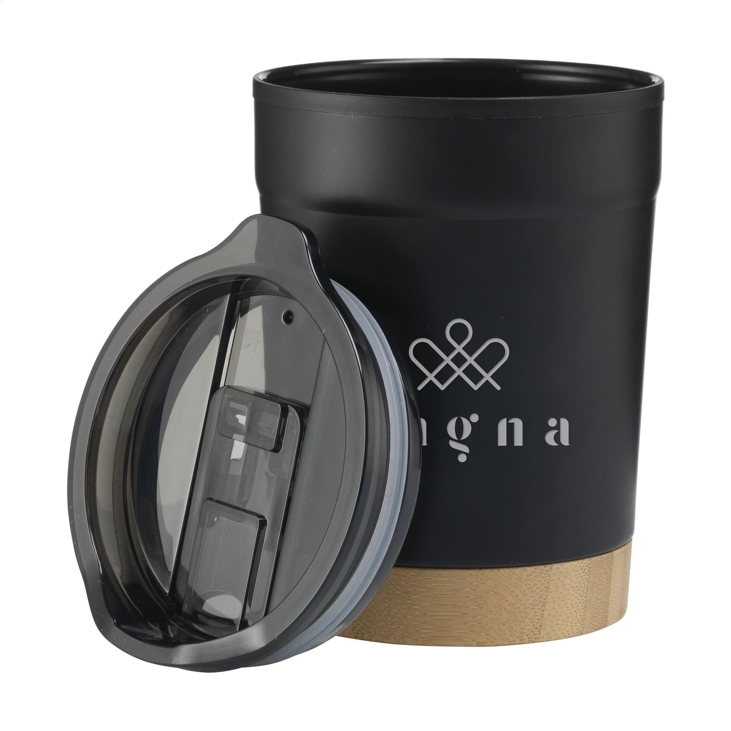 Kobe Bamboo RCS Recycled Steel 350 ml Kaffeebecher - schwarz-960