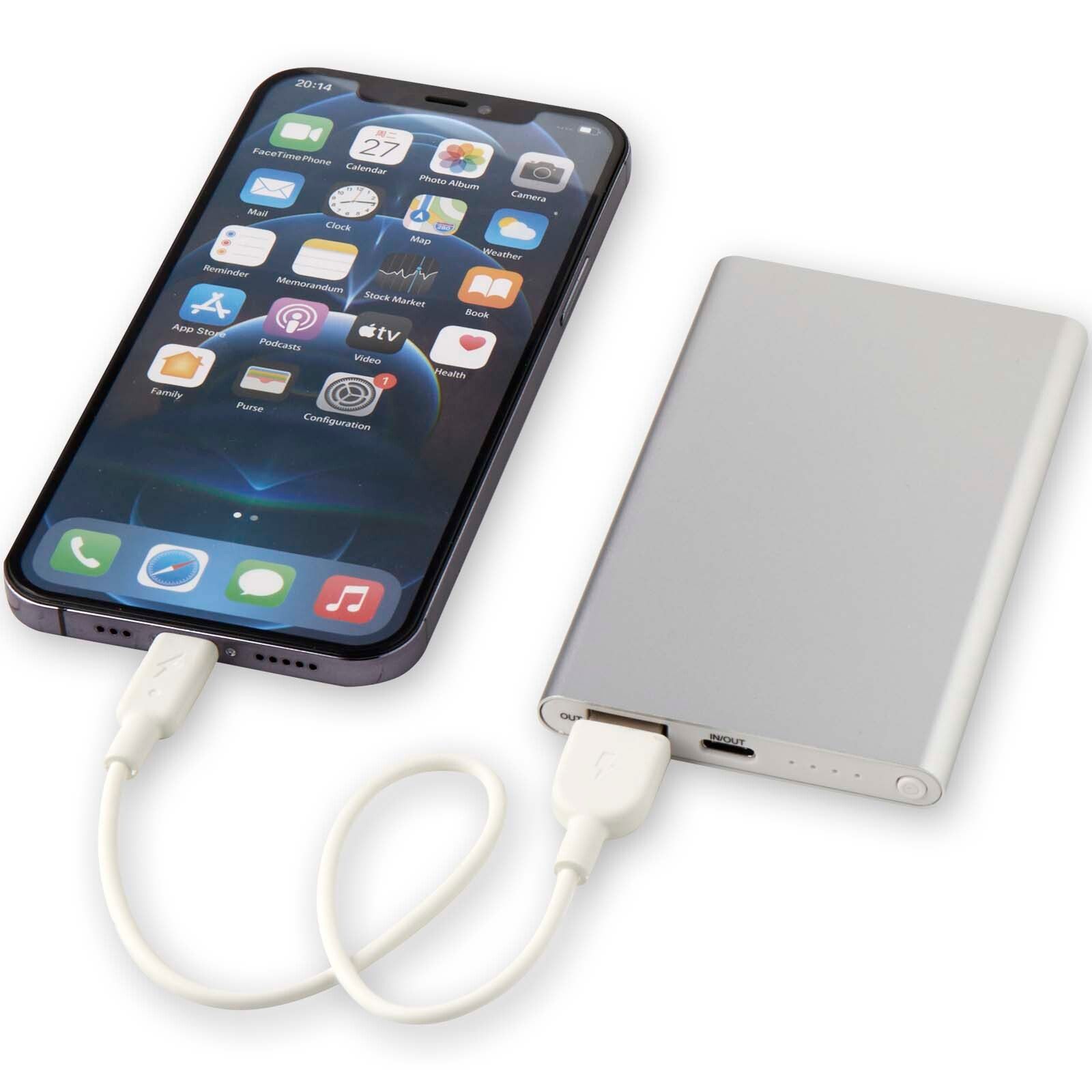 Pep 4000 mAh Type-C Powerbank aus recyceltem Aluminium  - silber-317