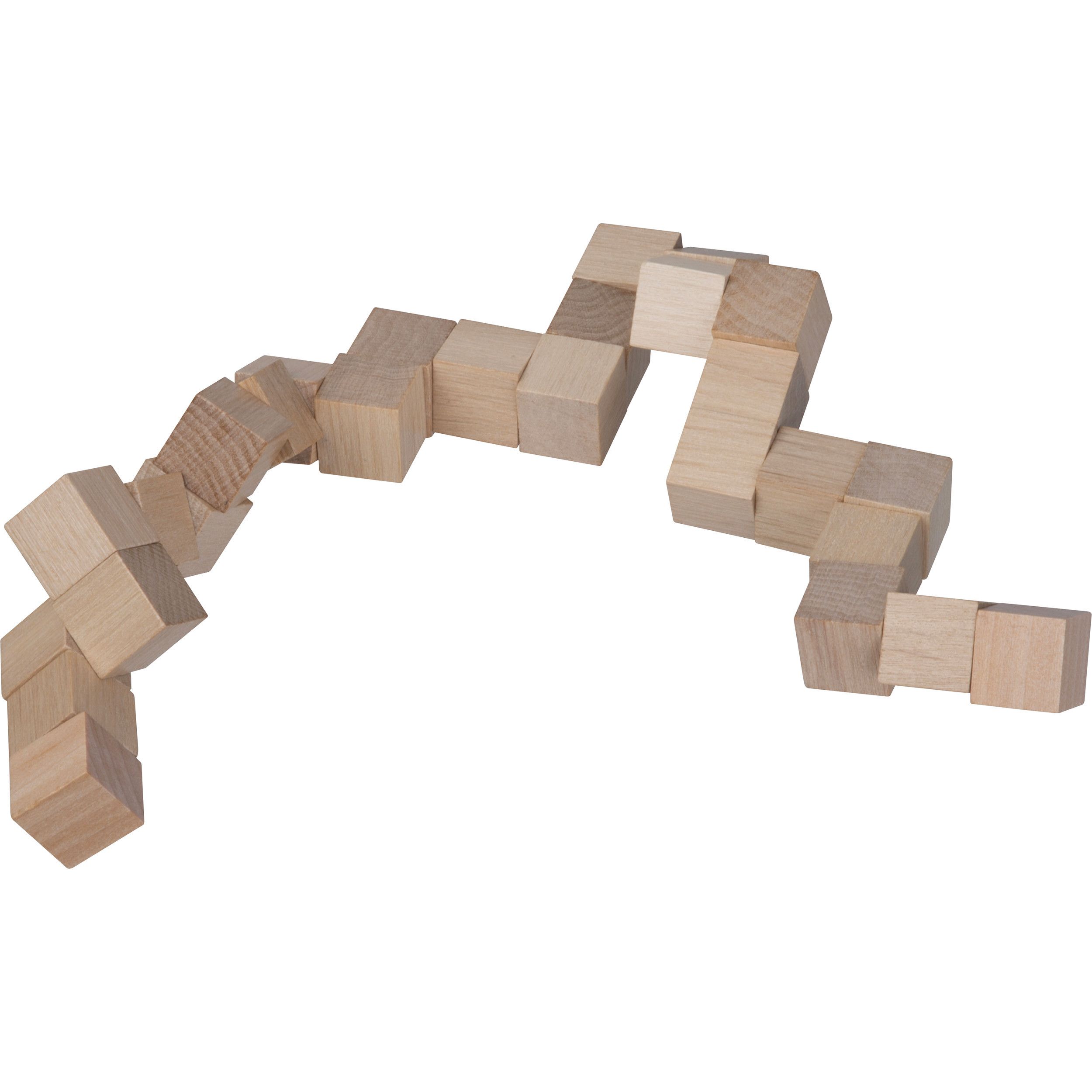 Würfelschlange aus Holz EMANUELE - beige-191