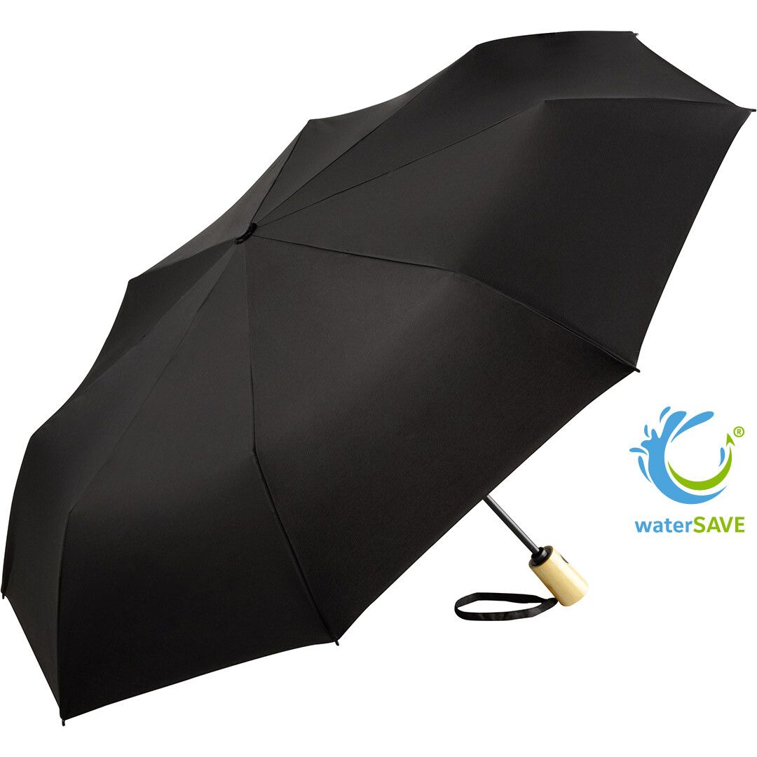 AOC-Taschenschirm ÖkoBrella mit waterSAVE® Bezug Ø98 cm - schwarz-163