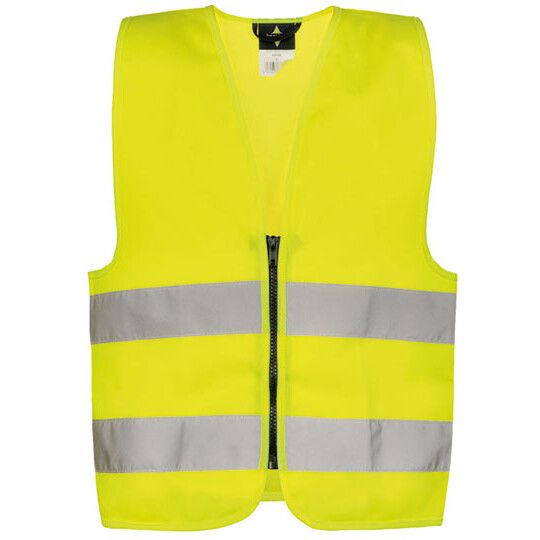 Kids´ Hi-Vis Safety Vest With Front Zipper Aalborg - signal yellow-139