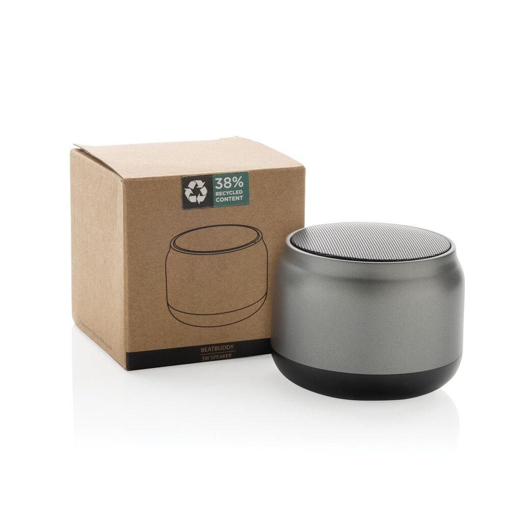 BeatBuddy 3W-Lautsprecher aus RCS recyceltem ABS - grau-36