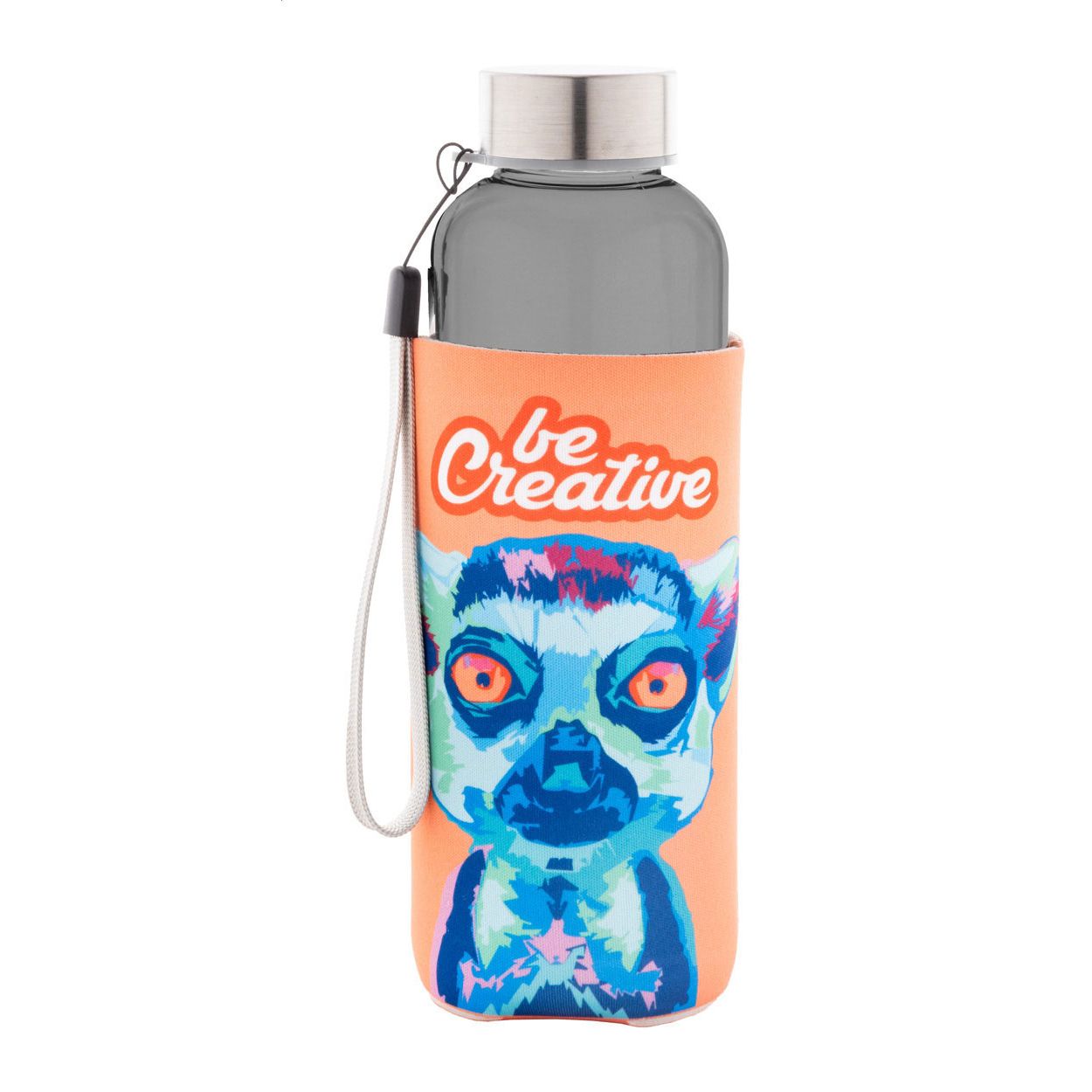 Pemba Creative RPET Flasche - schwarz - weiß-378
